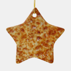 Ornement Étoile En Céramique Pizza de fromage