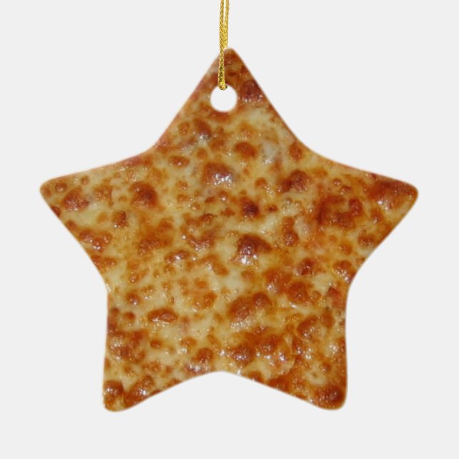 Ornement Étoile En Céramique Pizza de fromage (Devant)