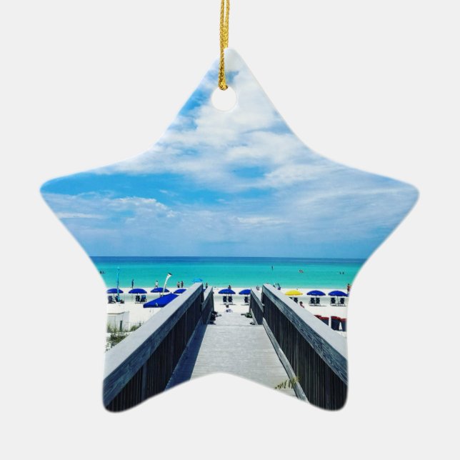 Ornement Étoile En Céramique Plages de Destin la Floride (Devant)