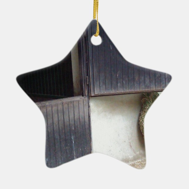 Ornement Étoile En Céramique Porte stable du cheval (Dos)