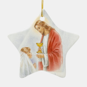 Ornement Étoile En Céramique Premières filles de communion