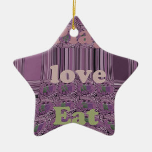 Ornement Étoile En Céramique Purple Lots & Jouer Manger Afrique du Sud Traditio