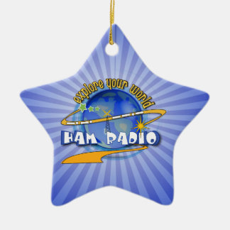 ORNEMENT ÉTOILE EN CÉRAMIQUE RADIO-AMATEUR - EXPLOREZ VOTRE MONDE
