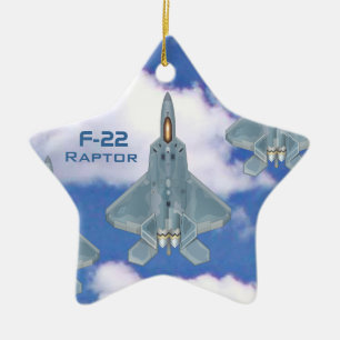 Ornement Étoile En Céramique Rapteur F-22