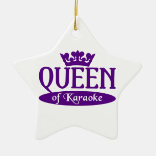 Ornement Étoile En Céramique Reine d'ornement de karaoke