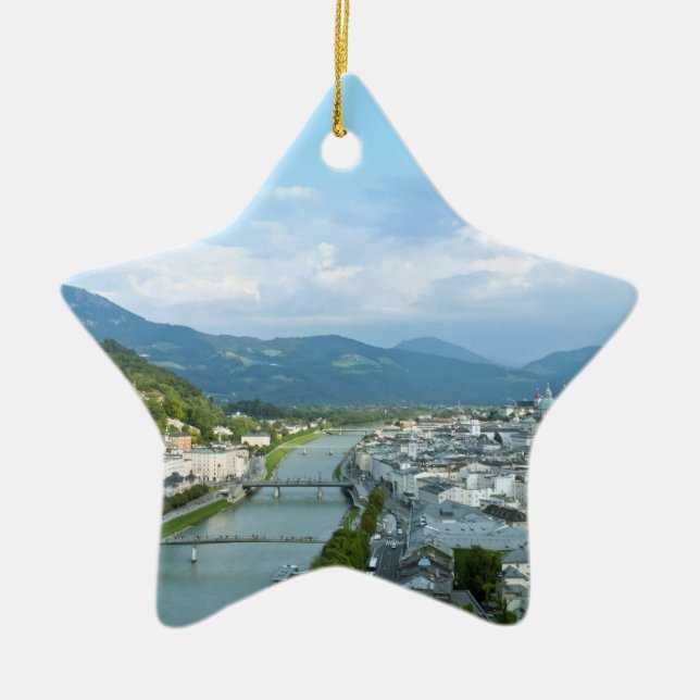 Ornement Étoile En Céramique Salzbourg (Devant)