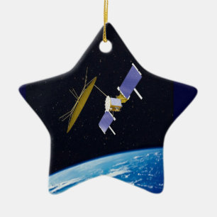 Ornement Étoile En Céramique Satellite