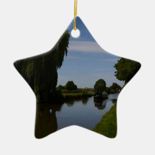 Ornement Étoile En Céramique Scène du canal anglais