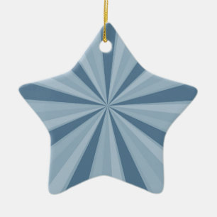 Ornement Étoile En Céramique Soleil bleu