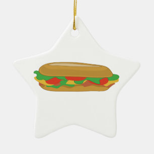 Ornement Étoile En Céramique Sous sandwich