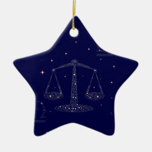 Ornement Étoile En Céramique stars libra