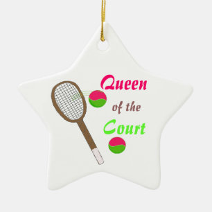 Ornement Étoile En Céramique Tennis - Reine du court