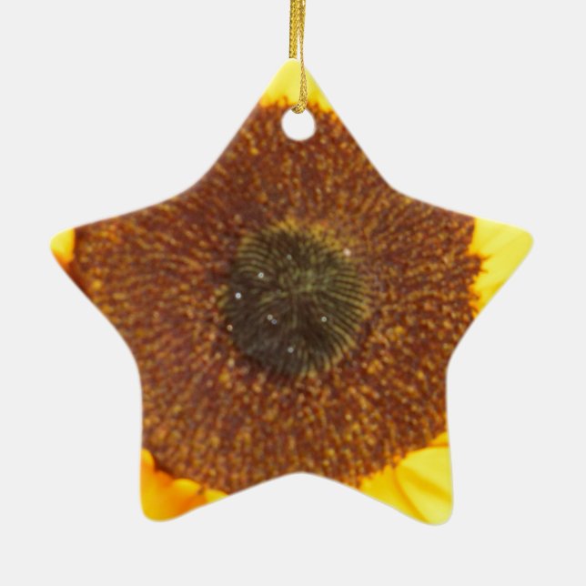 Ornement Étoile En Céramique Tournesol (Dos)