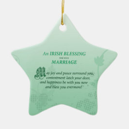Ornement Étoile En Céramique Un Mariage irlandais qui félicite