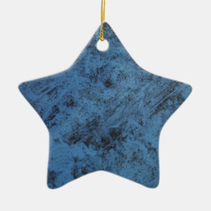 Ornement Étoile En Céramique Vintage bleu clair