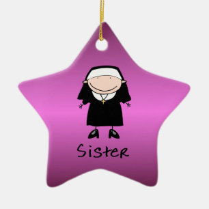 Ornement Étoile En Céramique Vocation religieuse de nonne de profession