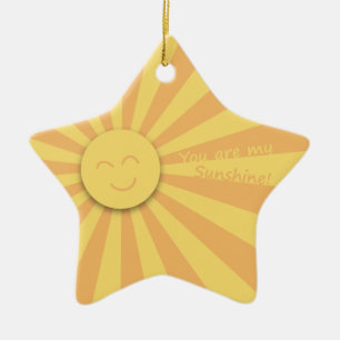Ornement Étoile En Céramique Vous êtes mon soleil !
