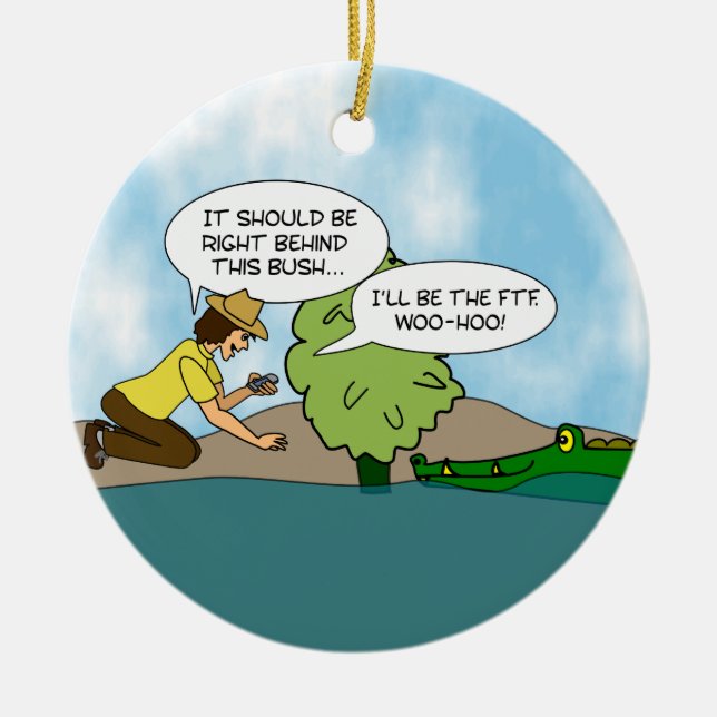 Ornement extrême drôle de coutume de Geocaching de (Devant)