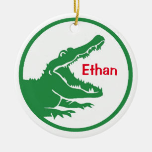 Ornement fait sur commande de Noël d'alligator