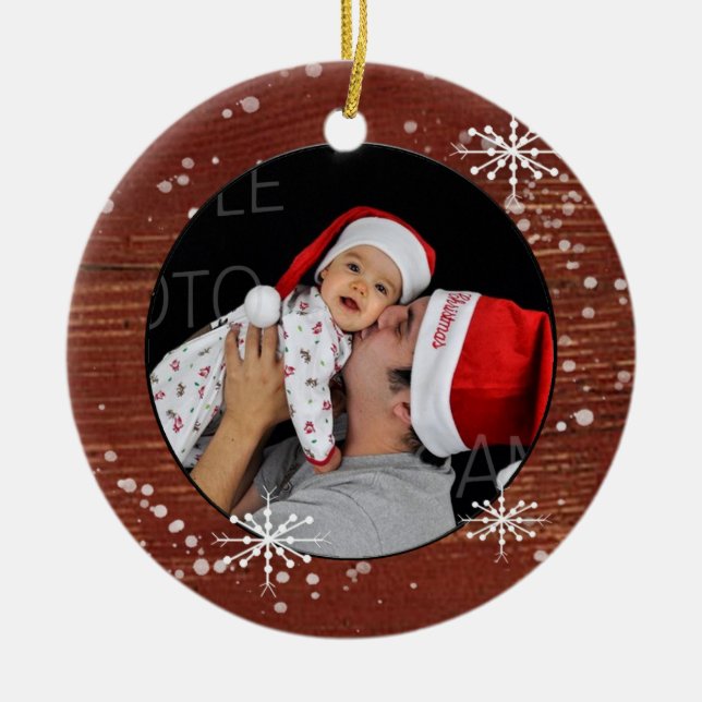 Ornement fait sur commande de photo de flocon de (Devant)