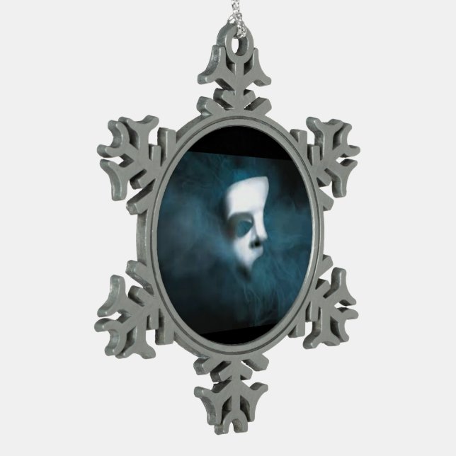 Ornement fantôme de flocon de neige de masque (Gauche)