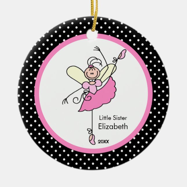 Ornement féerique de Noël de petite soeur de (Devant)