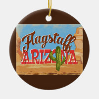 Ornement Flagstaff Arizona Désert Vintage