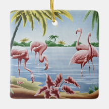 Ornement Flamant rose Turner vintage