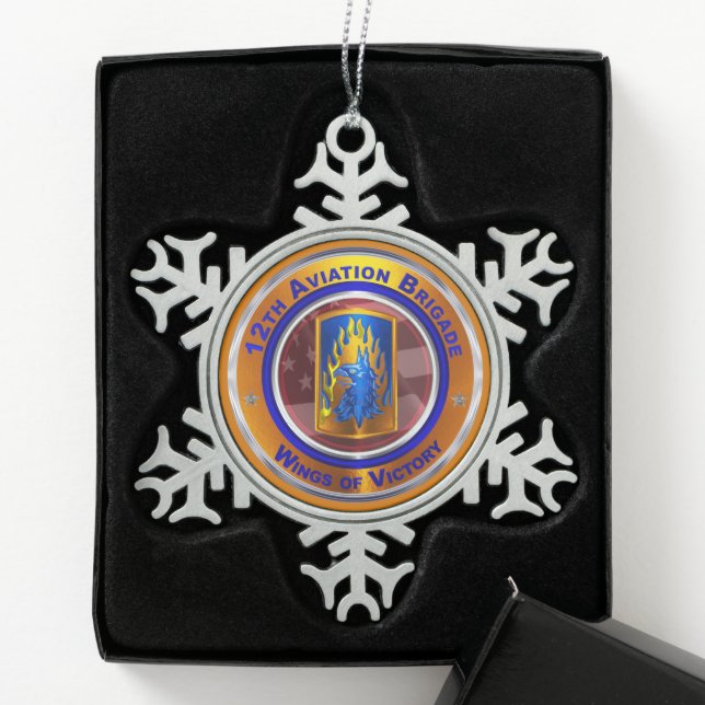 Ornement Flocon De Neige 12th Combat Aviation Brigade  (Boîte)