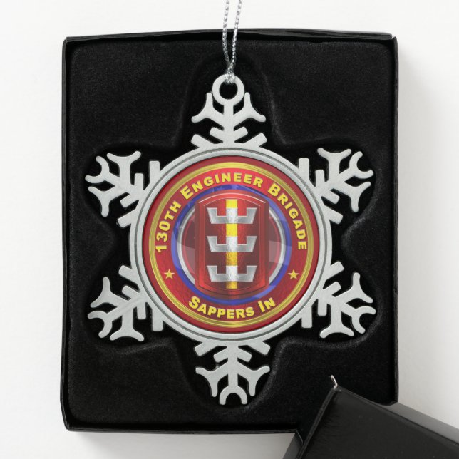 ORNEMENT FLOCON DE NEIGE 130E BRIGADE D'INGÉNIEUR (Boîte)