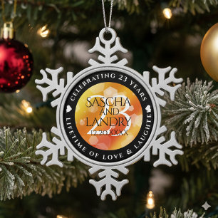Ornement Flocon De Neige 23e anniversaire de Mariage de Topaz impérial