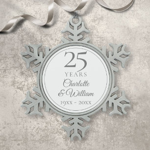 Ornement Flocon De Neige 25e Anniversaire