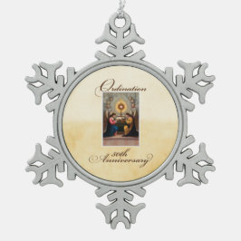 Ornement Flocon De Neige 50e anniversaire d'ordination Anges à l'autel