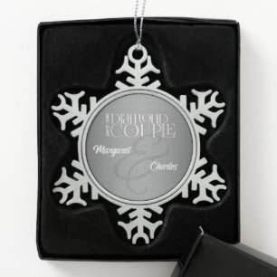 Ornement Flocon De Neige 60e Mariage diamant Annivsersary Silver Photo
