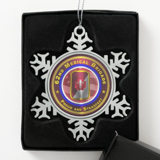 Ornement Flocon De Neige 62e brigade Médicale (Boîte)