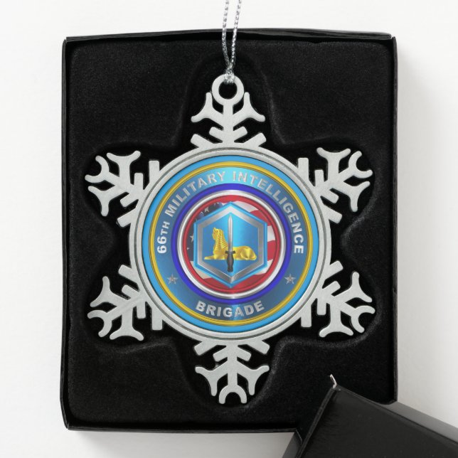 Ornement Flocon De Neige 66e brigade de renseignement militaire (Boîte)
