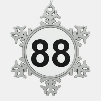 Ornement Flocon De Neige 88 - nombre quatre-vingt-huit