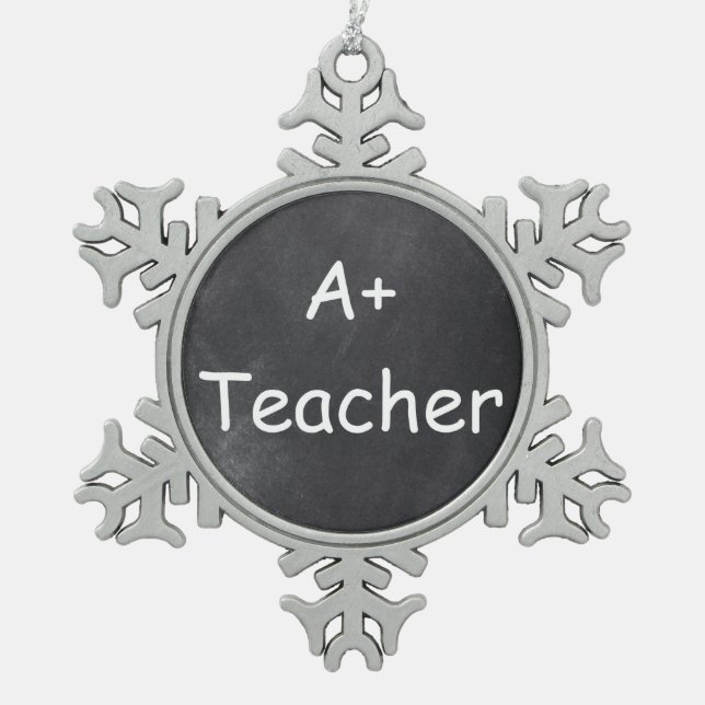 Ornement Flocon De Neige A plus Teacher Chalkboard Design Venin Idea (Devant)