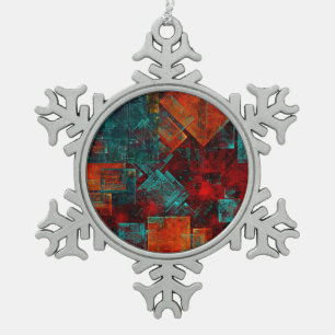 Ornement Flocon De Neige Abstrait Cool coloré moderne Motif artistique