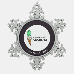 Ornement Flocon De Neige Actionné par la crème glacée