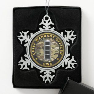 Ornement Flocon De Neige Adjudant-chef Quatre-CW4 
