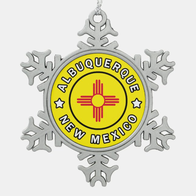 Ornement Flocon De Neige Albuquerque Nouveau-Mexique (Devant)