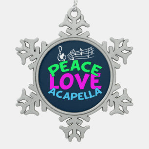 Ornement Flocon De Neige Amour Acapella de paix