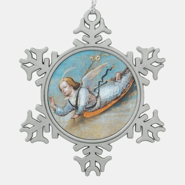 ORNEMENT FLOCON DE NEIGE ANGEL D'ANNONCIATION DE VOL (Devant)