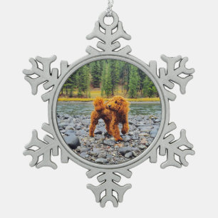 Ornement Flocon De Neige Apricot Poodle - Cadeau Personnalisable