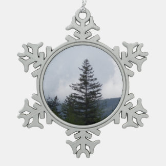 Ornement Flocon De Neige Arbre flocon de neige de Noël en étain