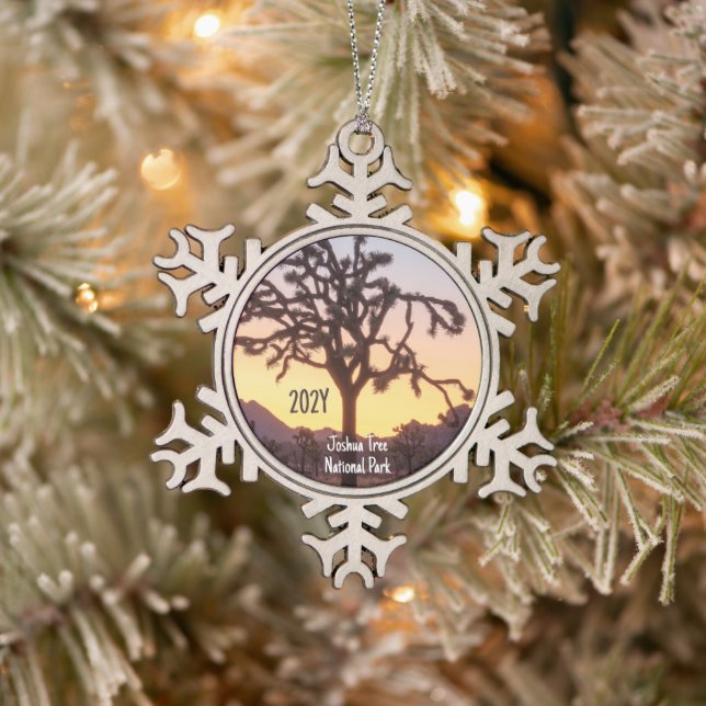 Ornement Flocon De Neige Arbre Joshua Set Ombre Personnalisé (Arbre)