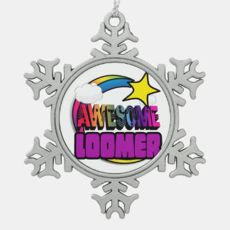 Ornement Flocon De Neige Arc-en-ciel de météore Awesome Loomer