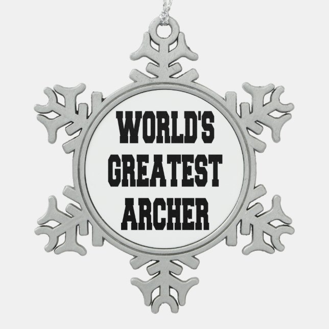Ornement Flocon De Neige Archer le plus grand du monde (Devant)