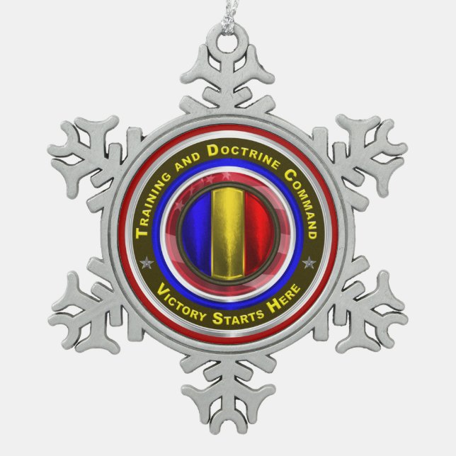 Ornement Flocon De Neige Army Training and Doctrine Command Keepsake (Devant)